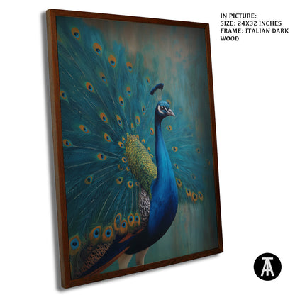 Artwork in Dark Wood Frame