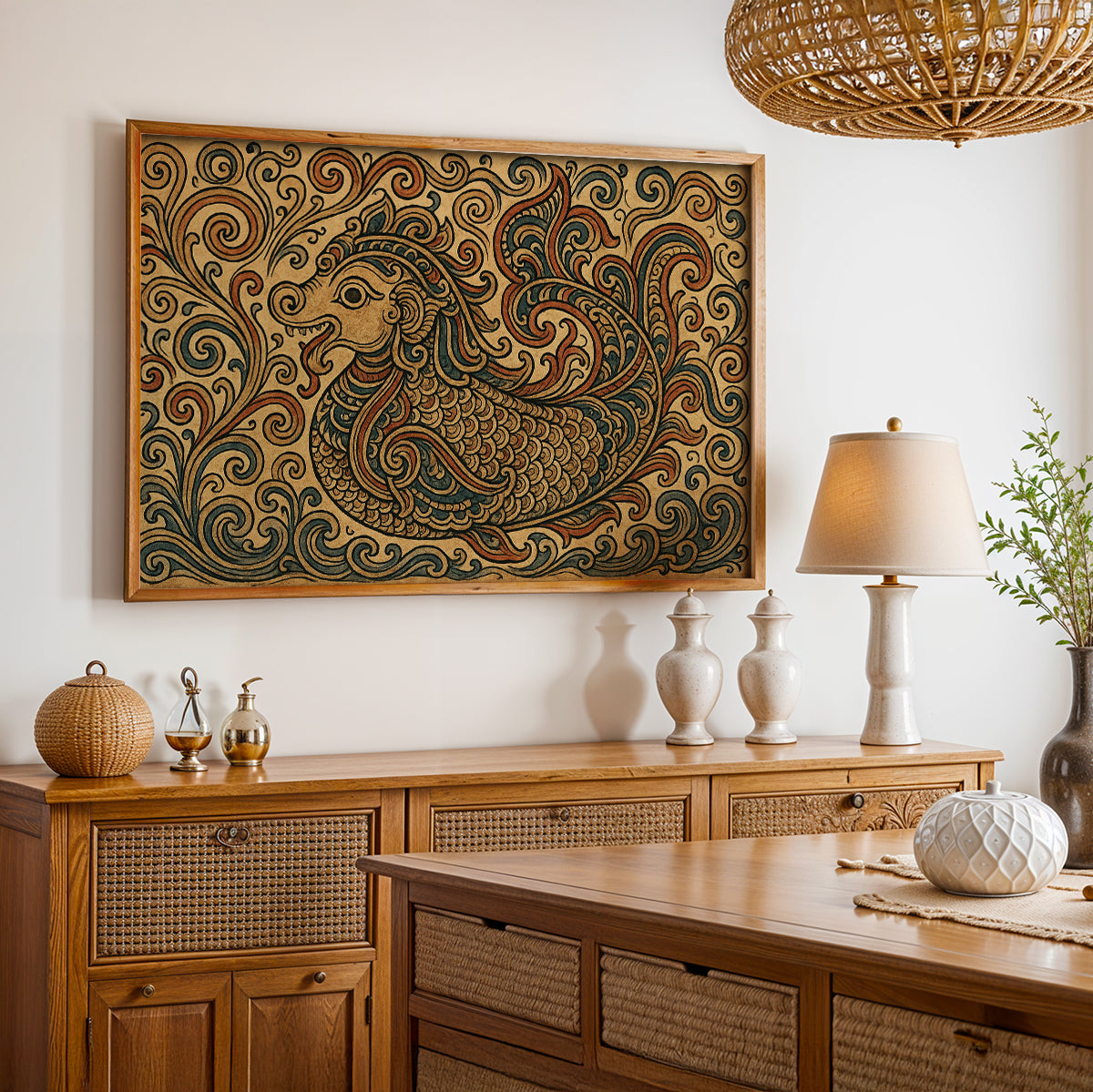 Heritage Indian Painting in a Lifestyle Setting