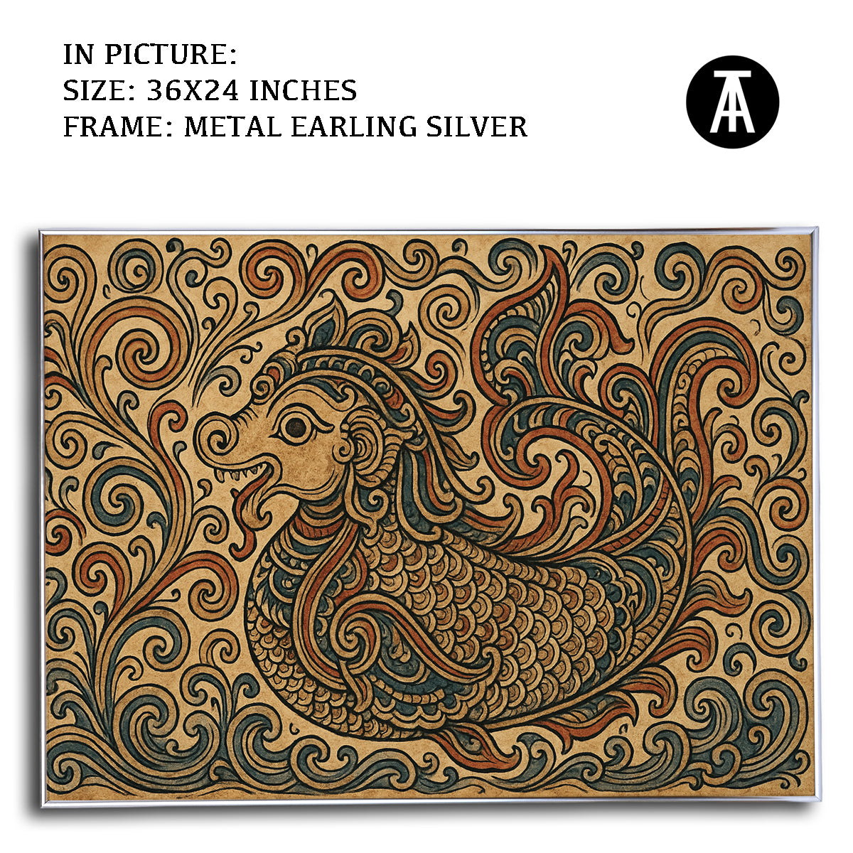 Artwork in Metal Earling Silver Frame