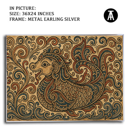 Artwork in Metal Earling Silver Frame