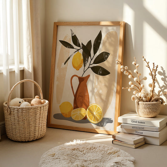 Boho Art Painting in a Lifestyle Setting