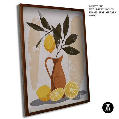 Artwork in Dark Wood Frame