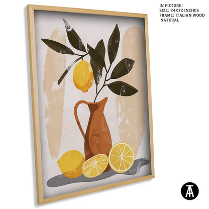 Artwork in Natural Wood Frame