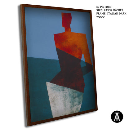 Artwork in Dark Wood Frame