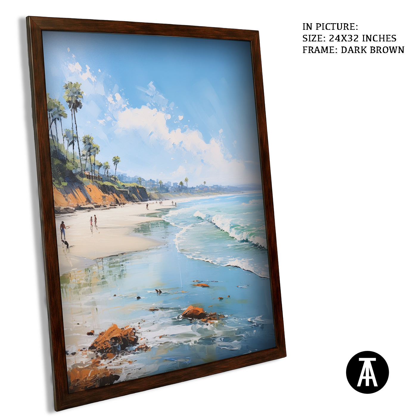 Artwork in Metal Champagne Gold Frame