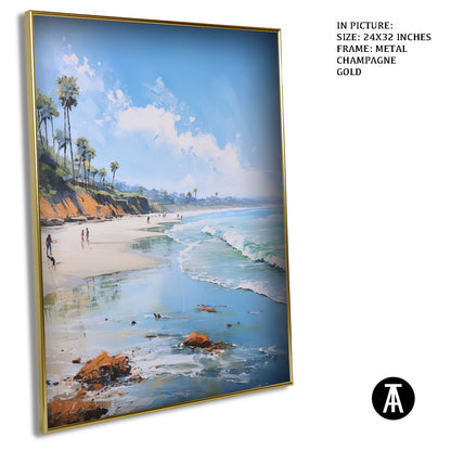 Artwork in Light Brown Frame