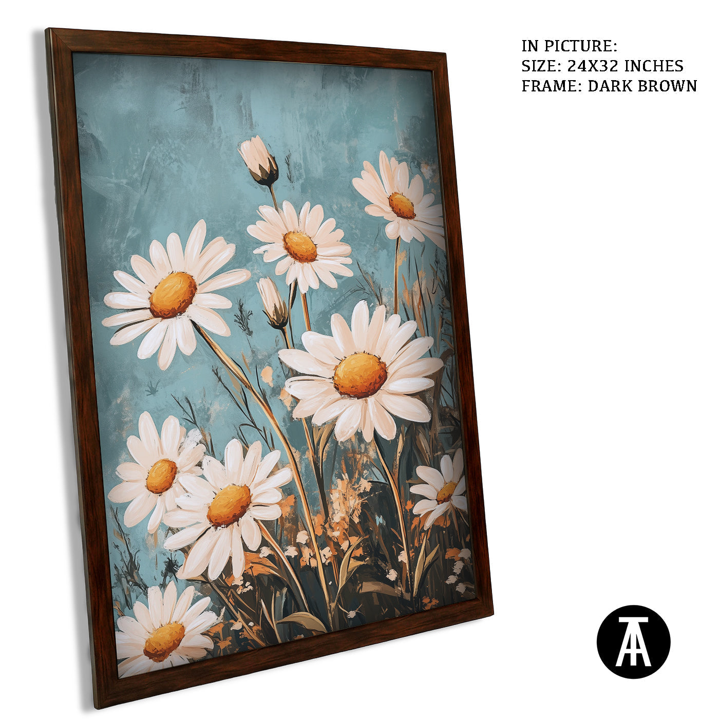 Artwork in Metal Champagne Gold Frame