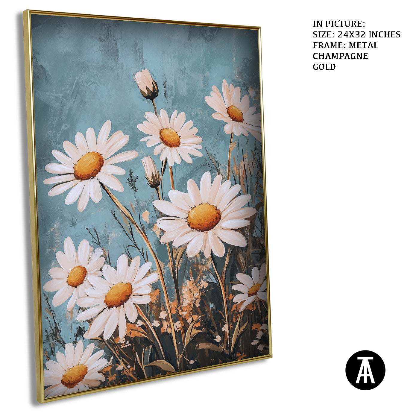 Artwork in Light Brown Frame