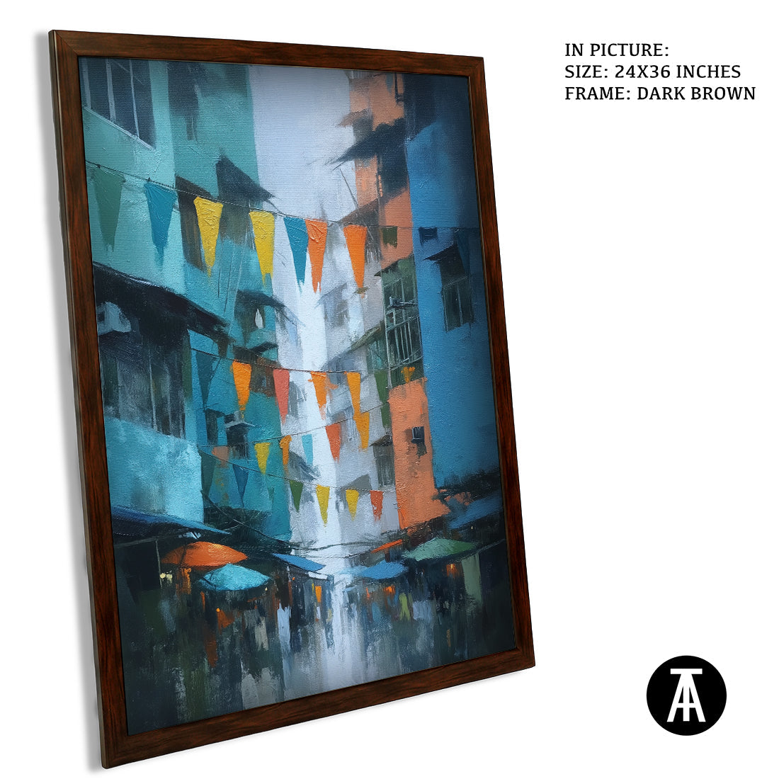 Artwork in Metal Champagne Gold Frame