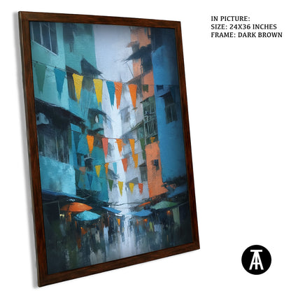 Artwork in Metal Champagne Gold Frame