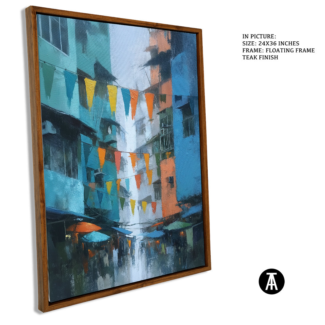 Artwork in Natural Wood Frame