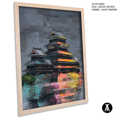 Artwork in Dark Brown Frame