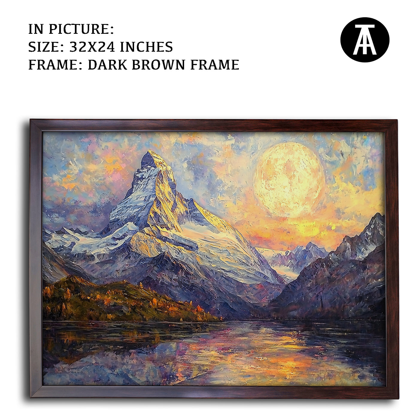 Artwork in Metal Champagne Gold Frame