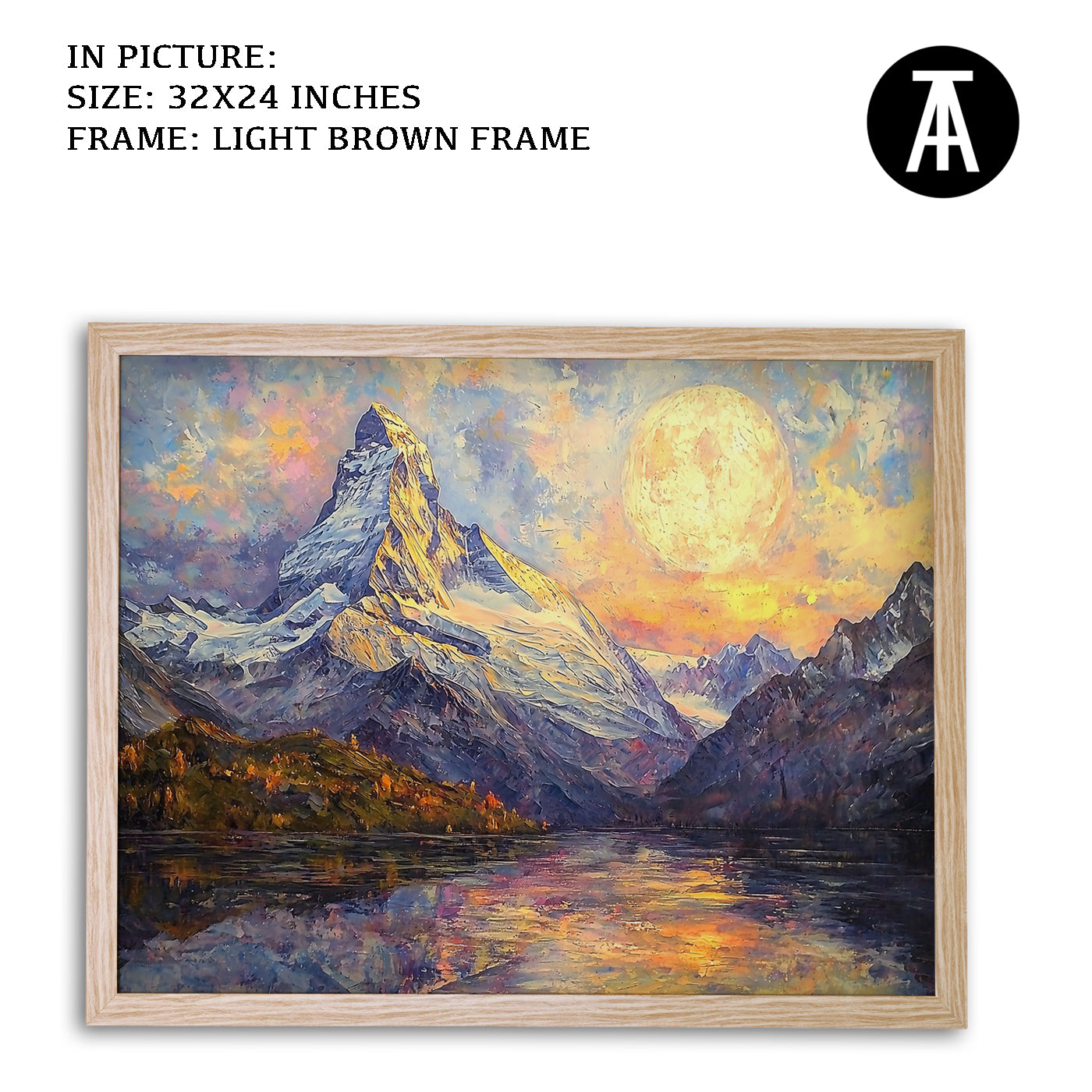 Artwork in Dark Brown Frame