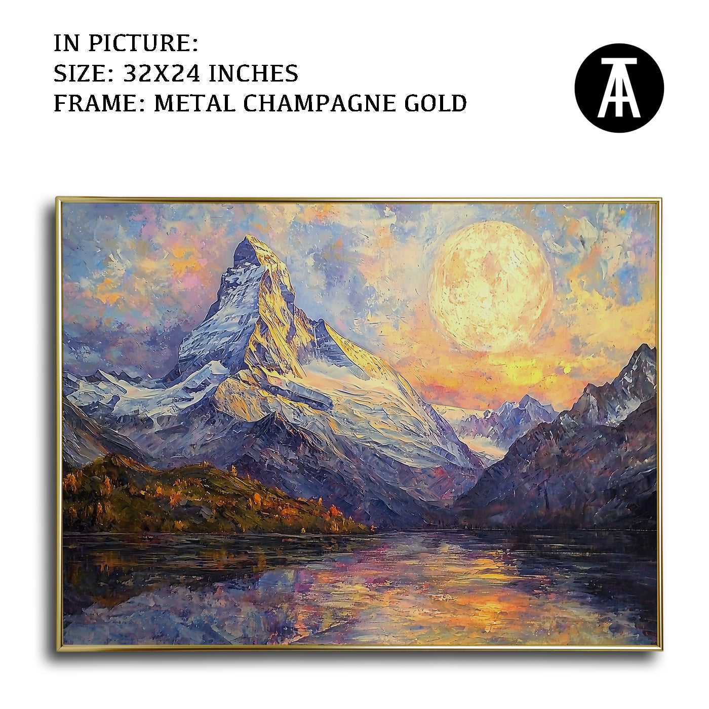 Artwork in Light Brown Frame