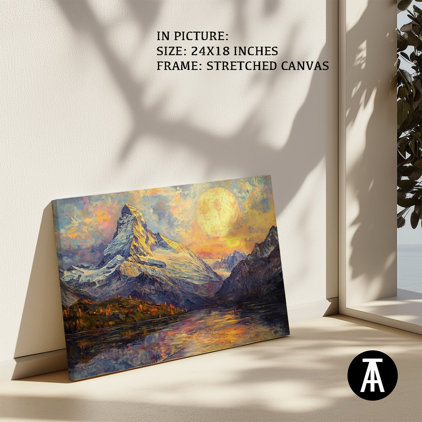 Artwork in Natural Wood Frame