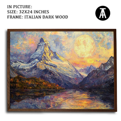 Artwork in Dark Wood Frame