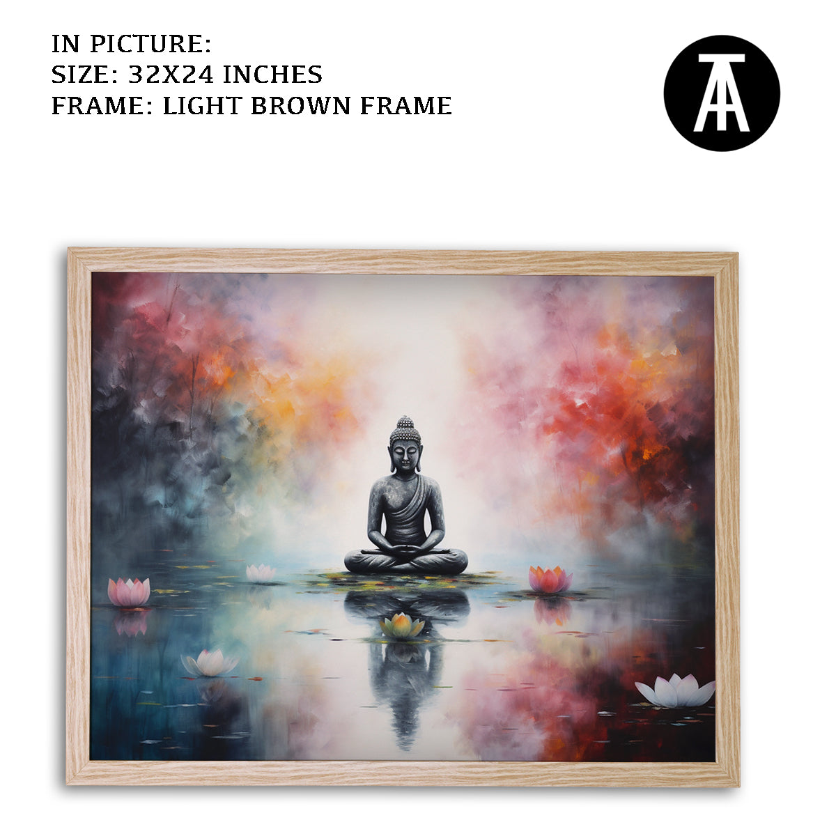 Artwork in Dark Brown Frame