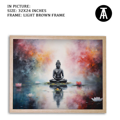 Artwork in Dark Brown Frame