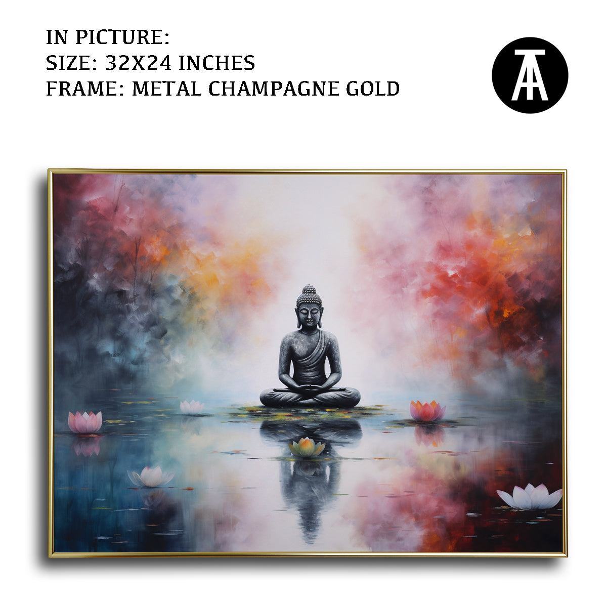Artwork in Light Brown Frame