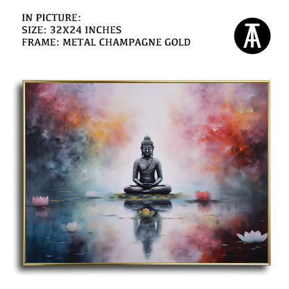Artwork in Light Brown Frame