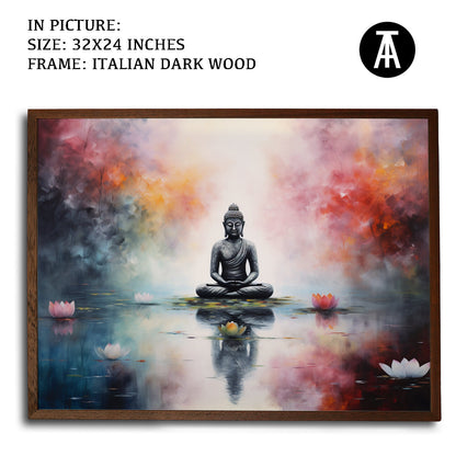 Artwork in Dark Wood Frame