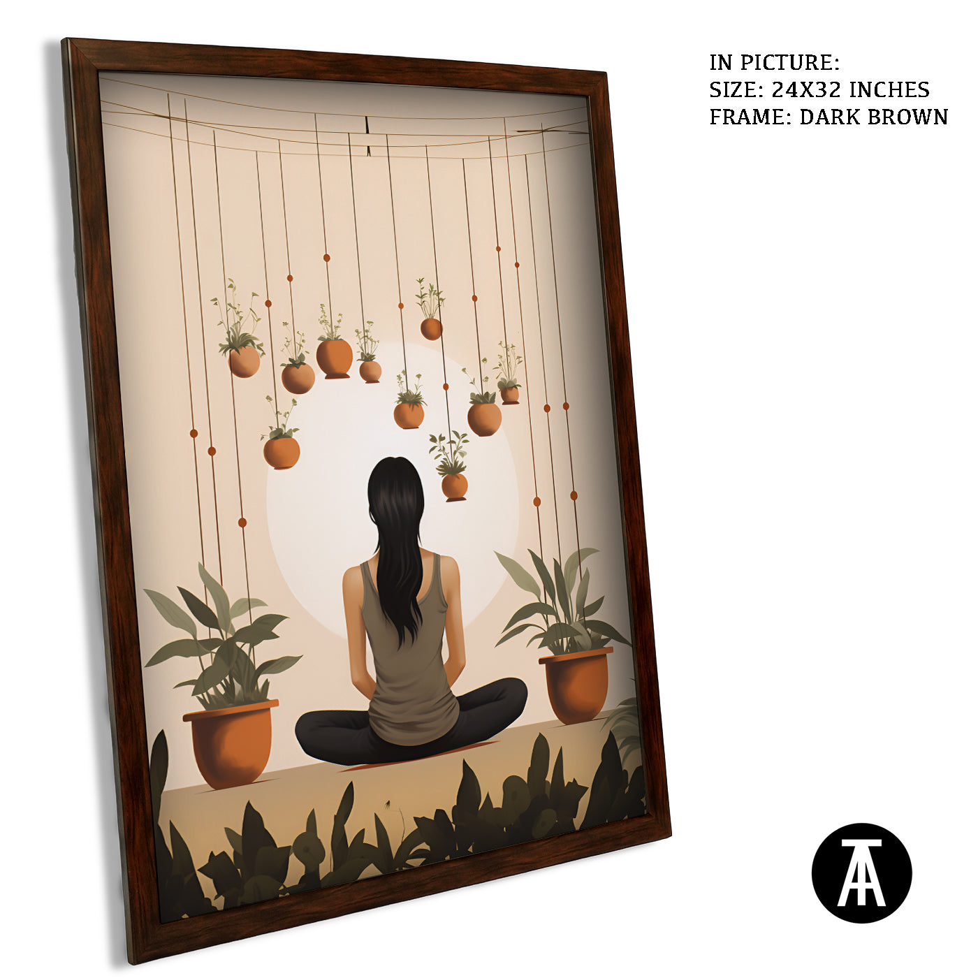 Artwork in Metal Champagne Gold Frame