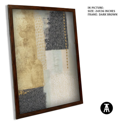Artwork in Dark Brown Frame