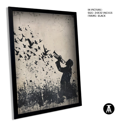 Sample Artwork in Black Frame