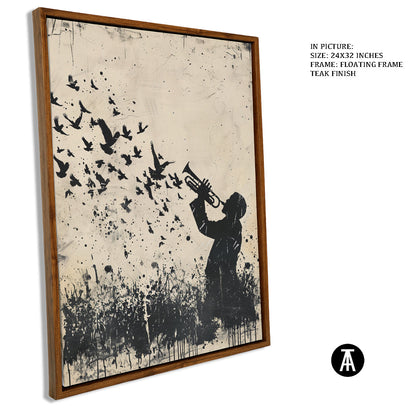 Sample Artwork in Floating Frame