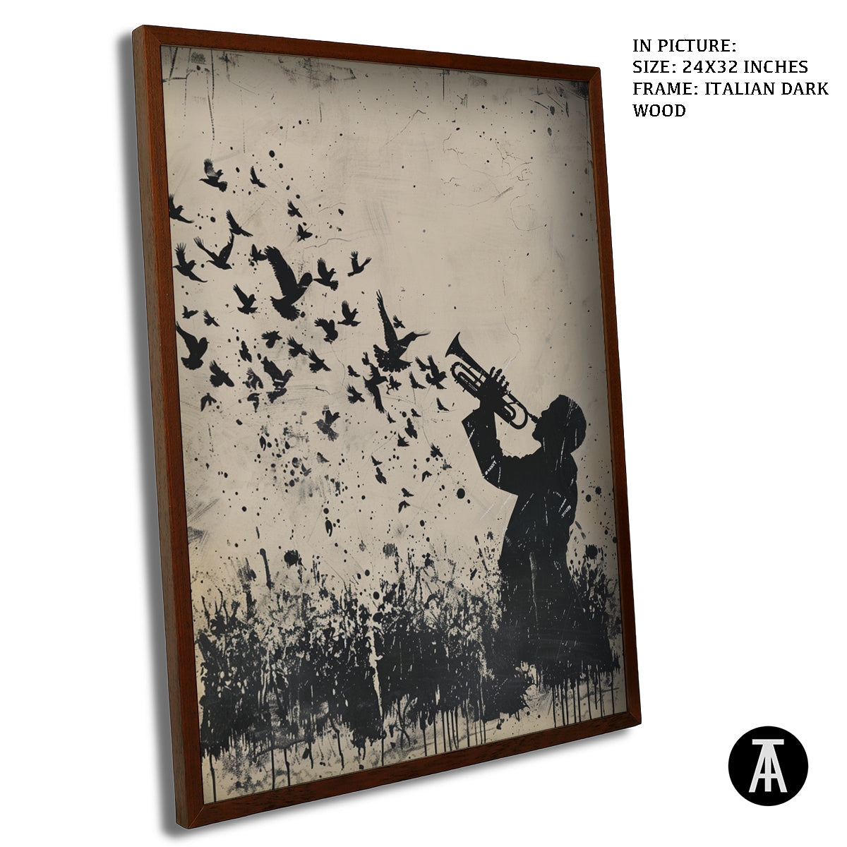 Sample Artwork in Italian Wood Framing Dark