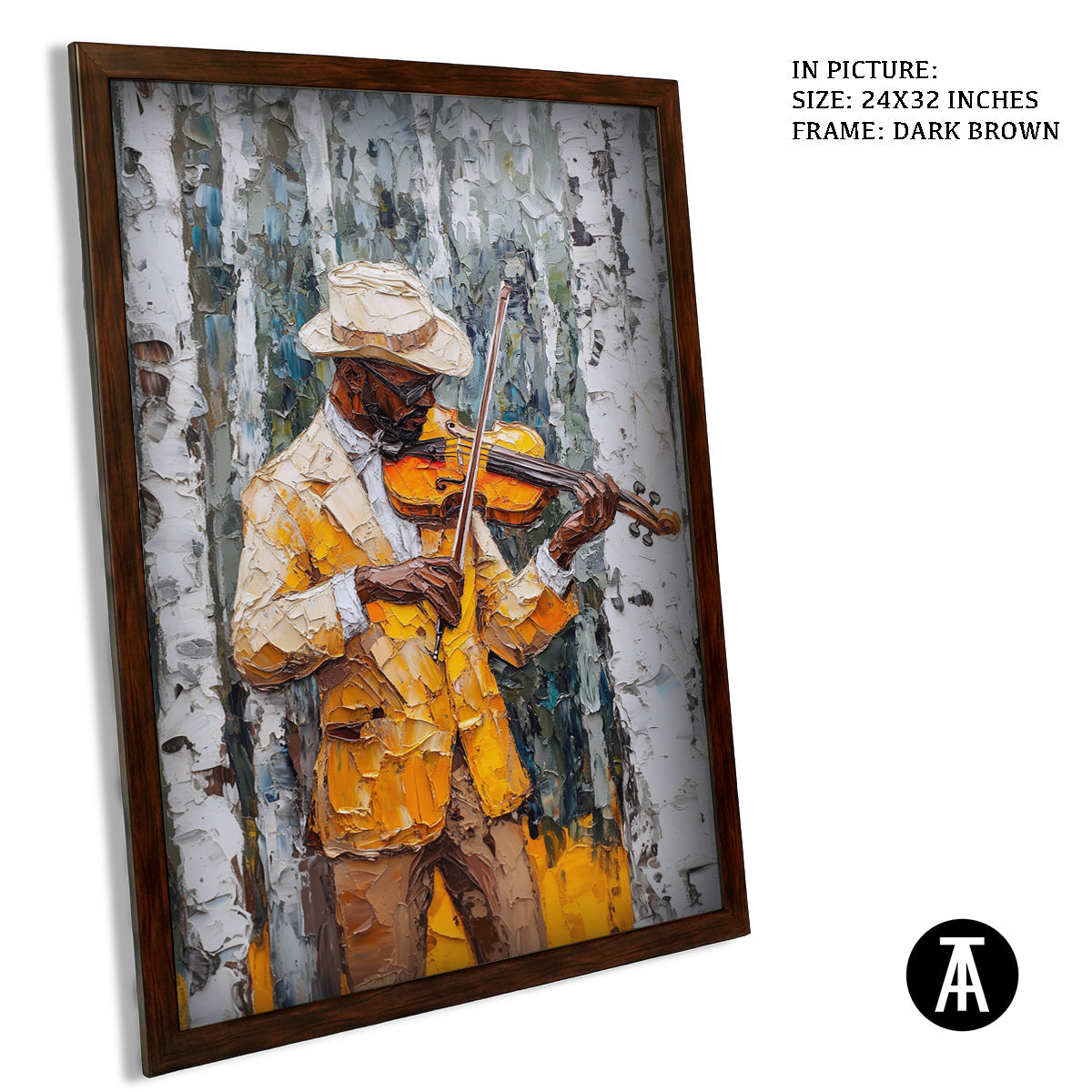 Artwork in Metal Champagne Gold Frame