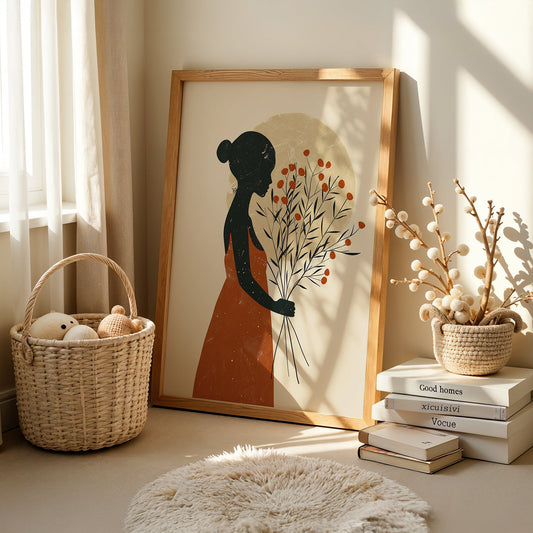 Boho Art Painting in a Lifestyle Setting