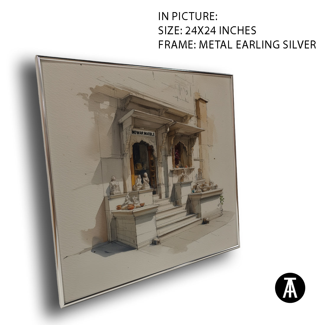 Artwork in Metal Earling Silver Frame