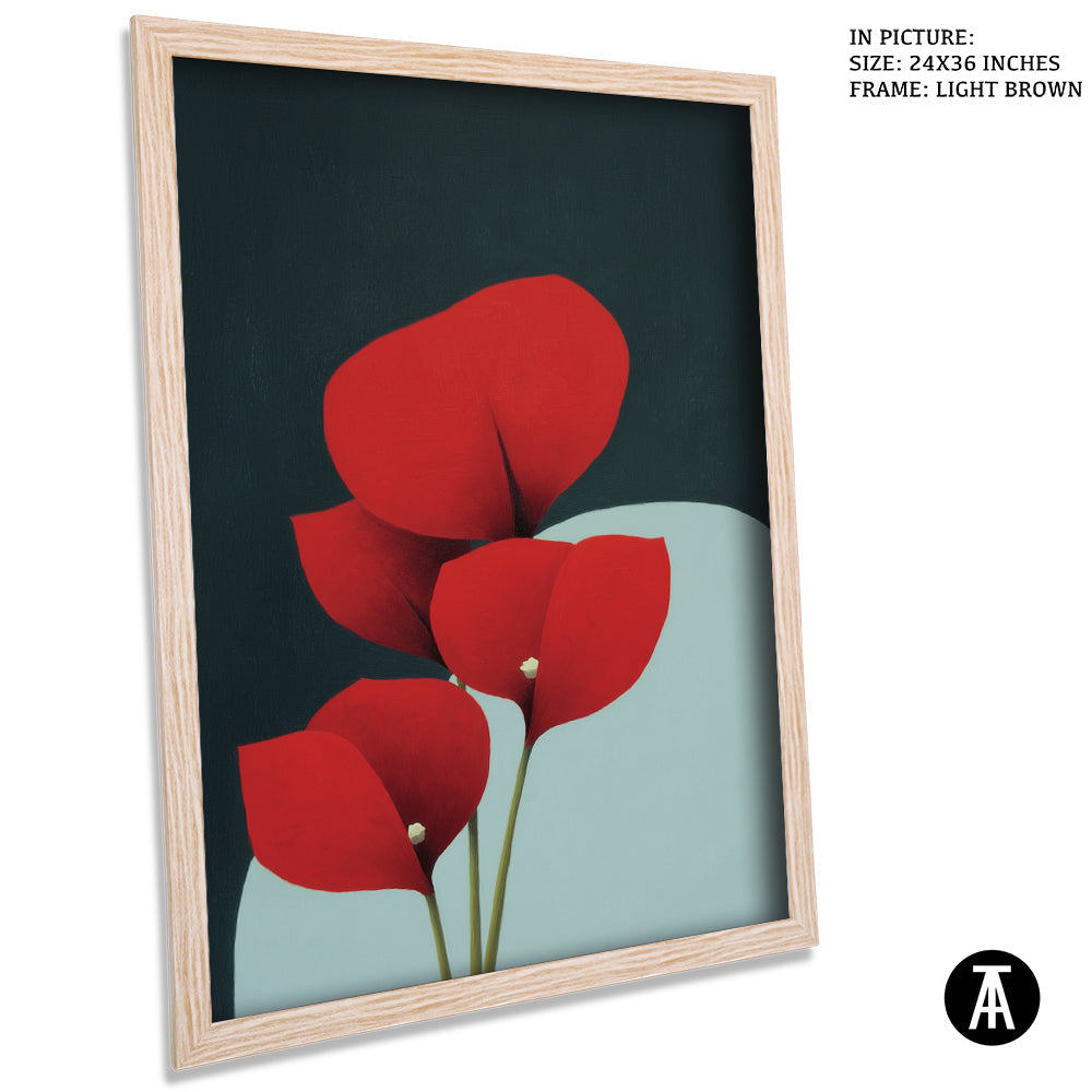 Artwork in Light Brown Frame