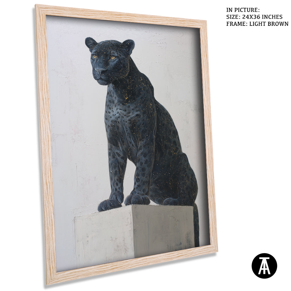 Artwork in Light Brown Frame