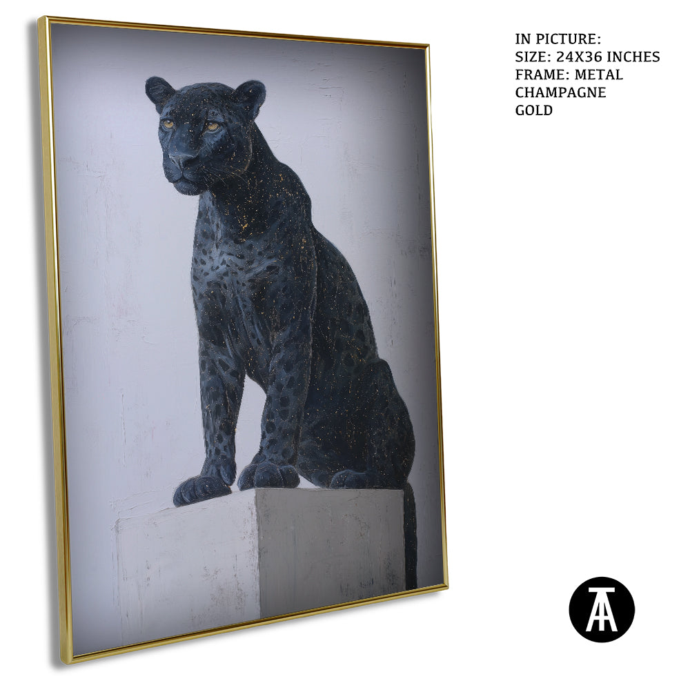 Artwork in Metal Champagne Gold Frame