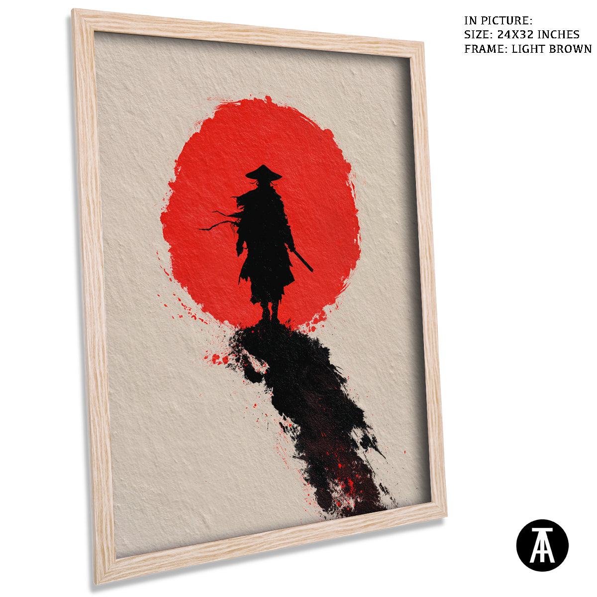 Artwork in Dark Brown Frame