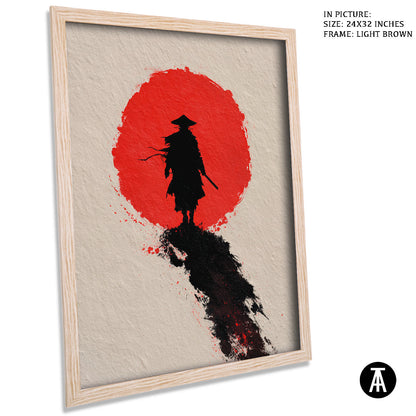 Artwork in Dark Brown Frame