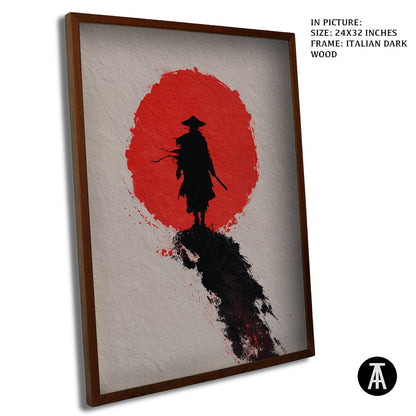 Artwork in Dark Wood Frame