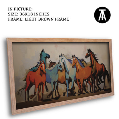Artwork in Dark Brown Frame
