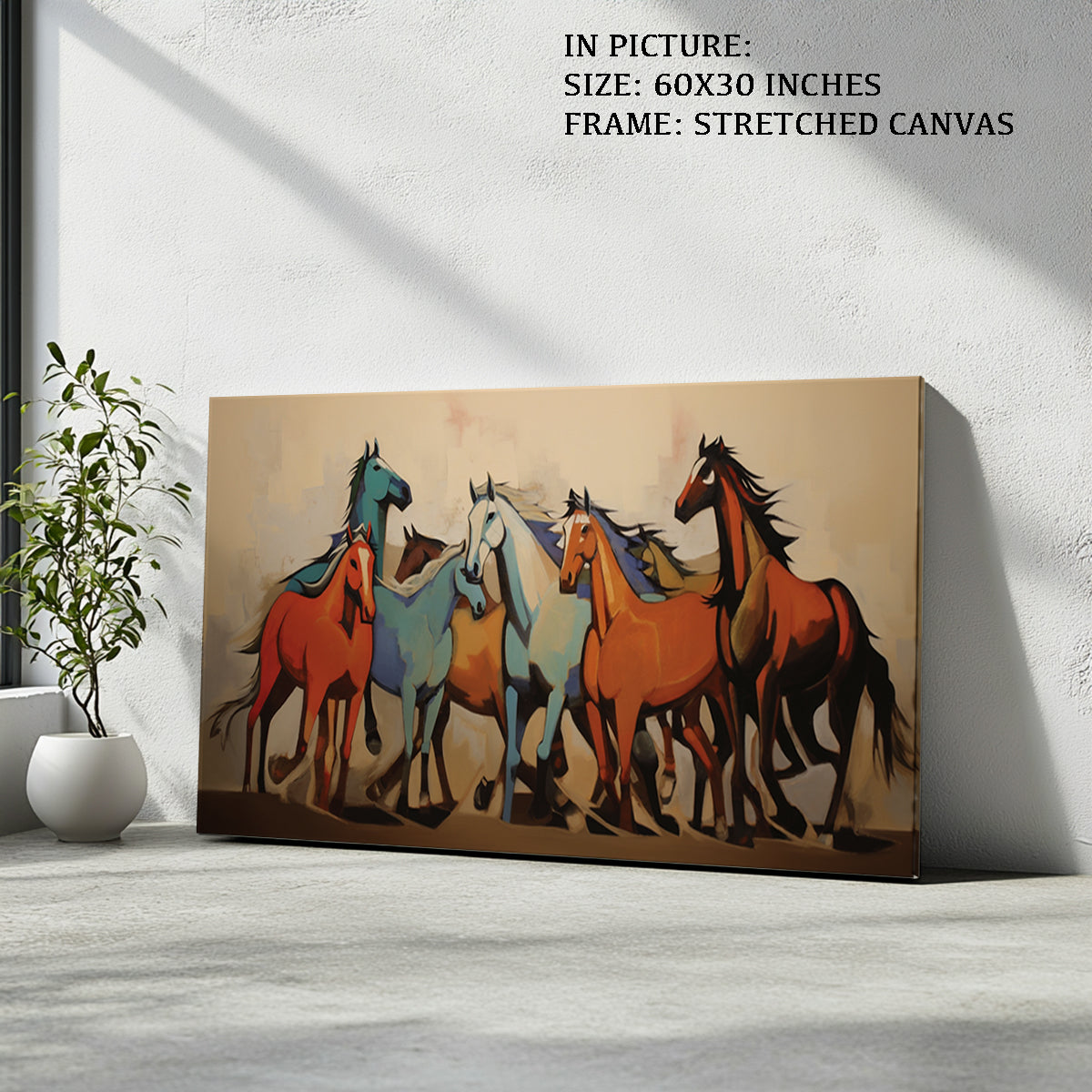 Artwork in Natural Wood Frame
