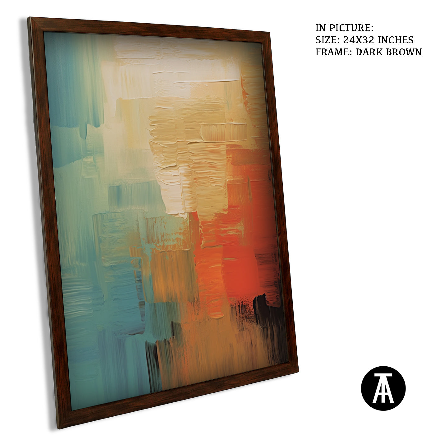 Artwork in Metal Champagne Gold Frame