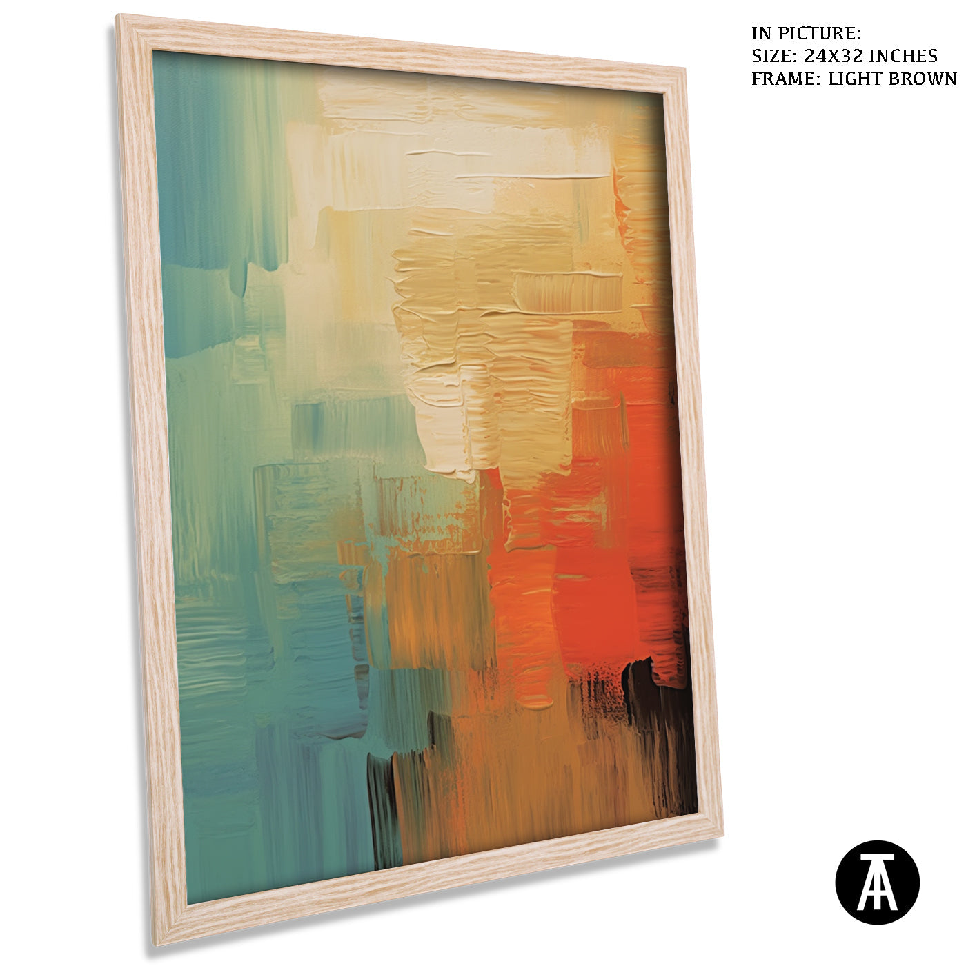 Artwork in Dark Brown Frame