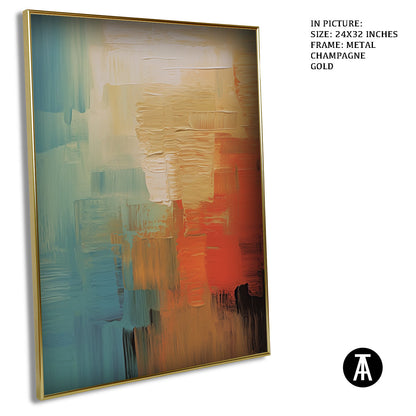 Artwork in Light Brown Frame