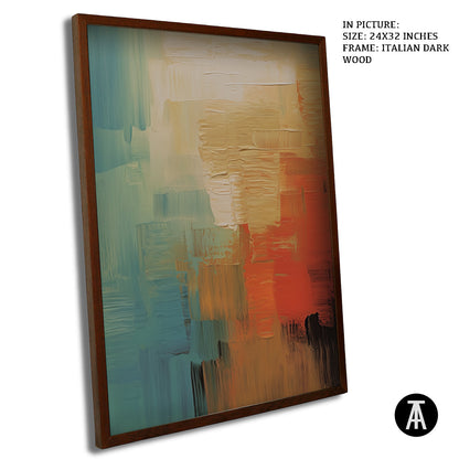 Artwork in Dark Wood Frame