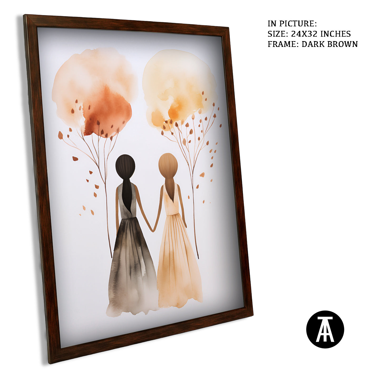 Artwork in Metal Champagne Gold Frame