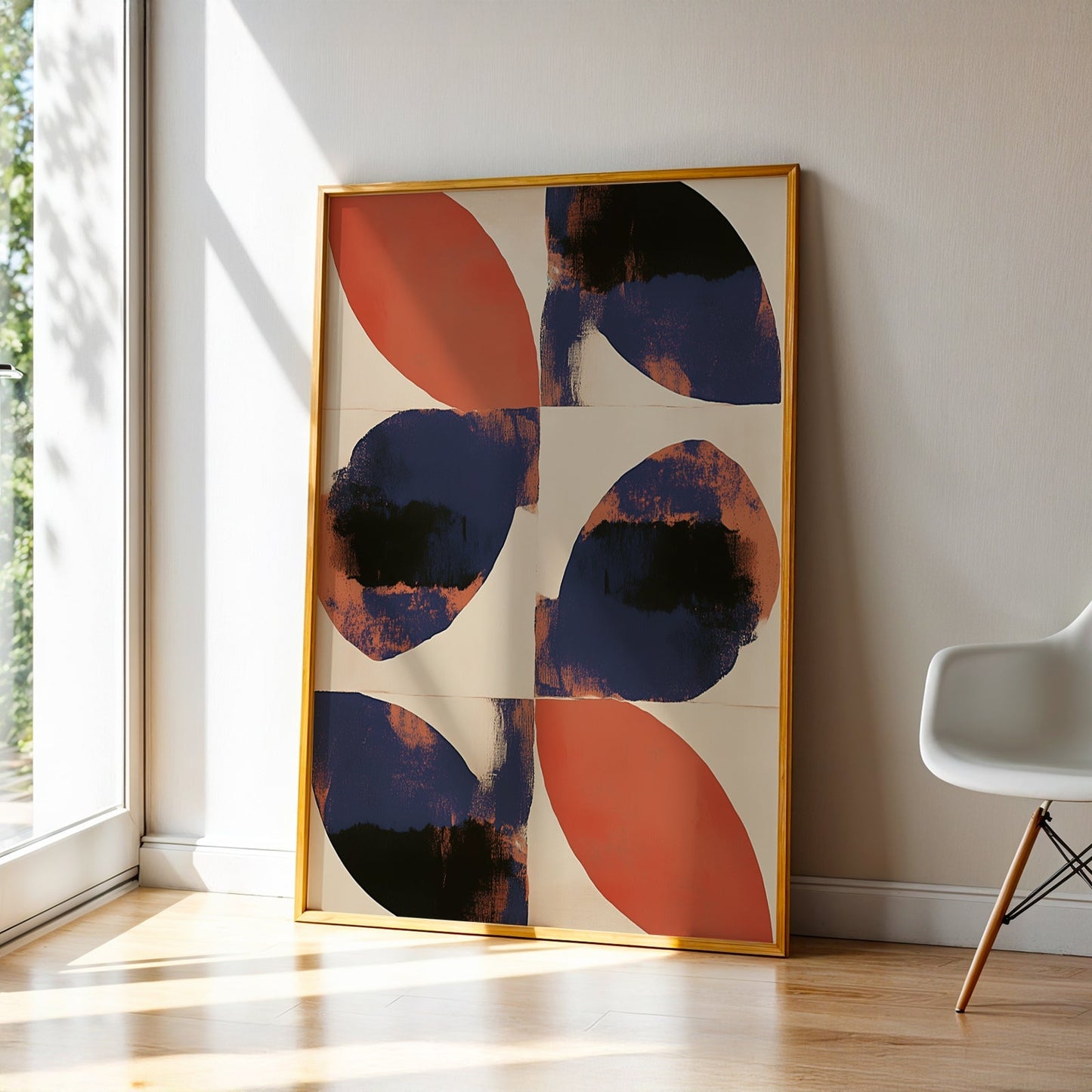 Abstract Art in a Lifestyle Setting Mirrored Bronze And Light by NYC Abstract