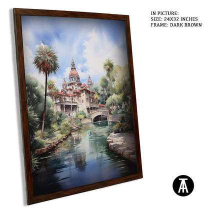 Artwork in Metal Champagne Gold Frame