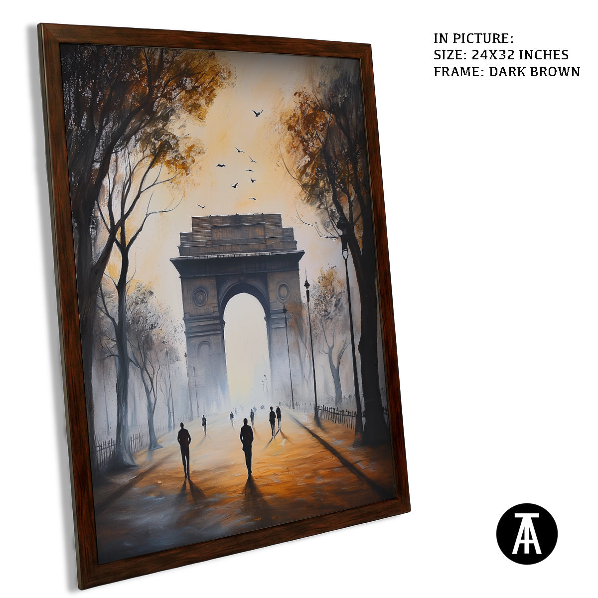 Artwork in Metal Champagne Gold Frame